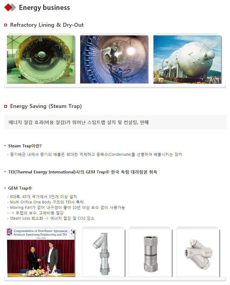 (주)삼영이엔지 Energy business 
